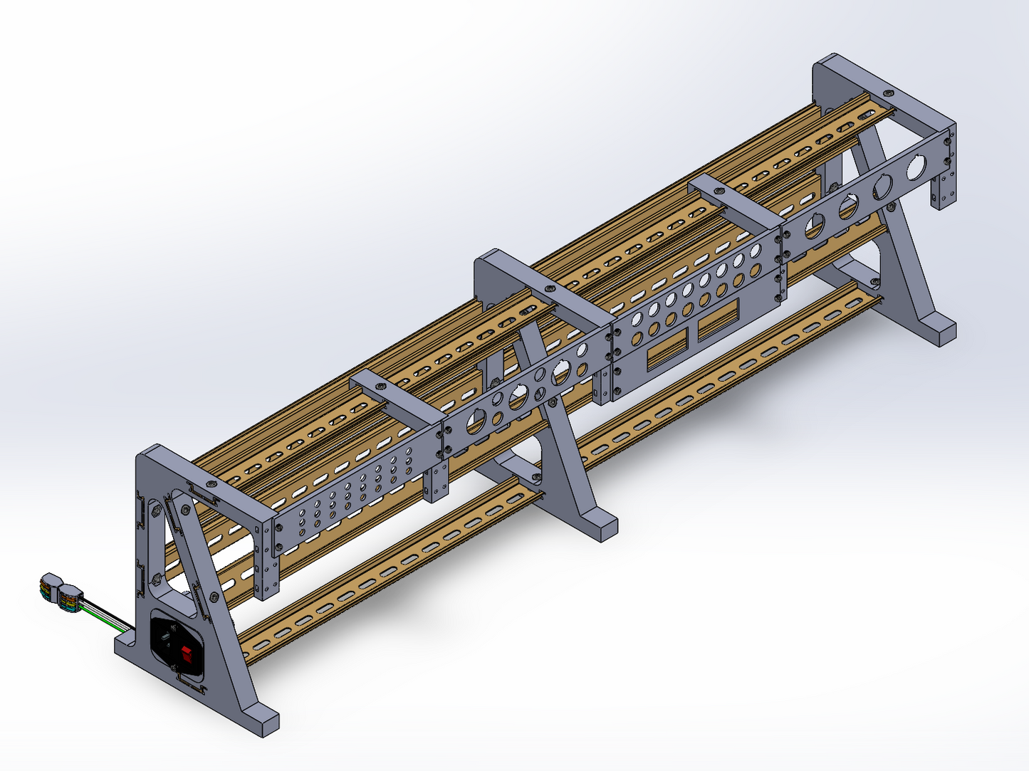 XL DIN Rail Stand and PLC Trainer: Full Powered Kit
