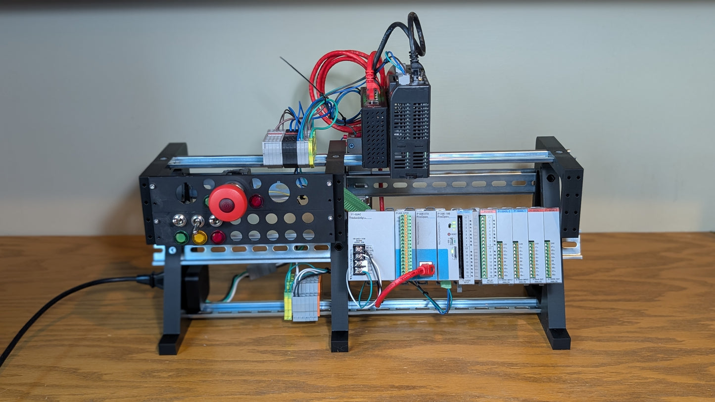 XL DIN Rail Stand and PLC Trainer: Full Powered Kit