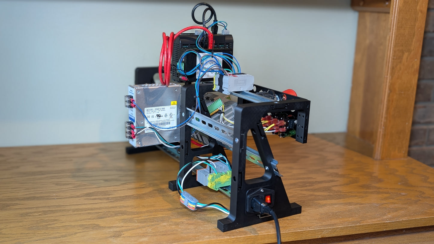 XL DIN Rail Stand and PLC Trainer: Full Powered Kit