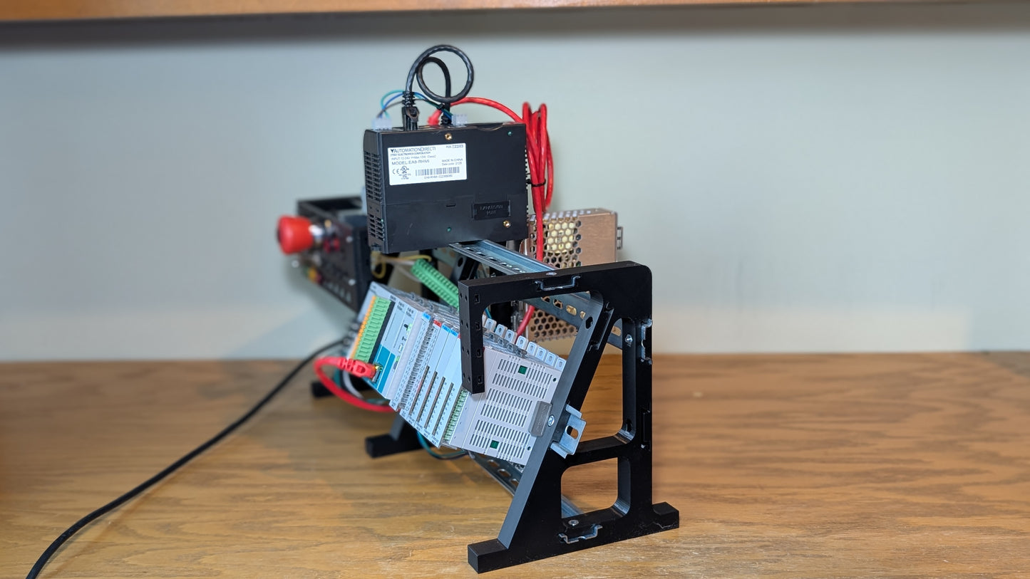 XL DIN Rail Stand and PLC Trainer: Full Powered Kit