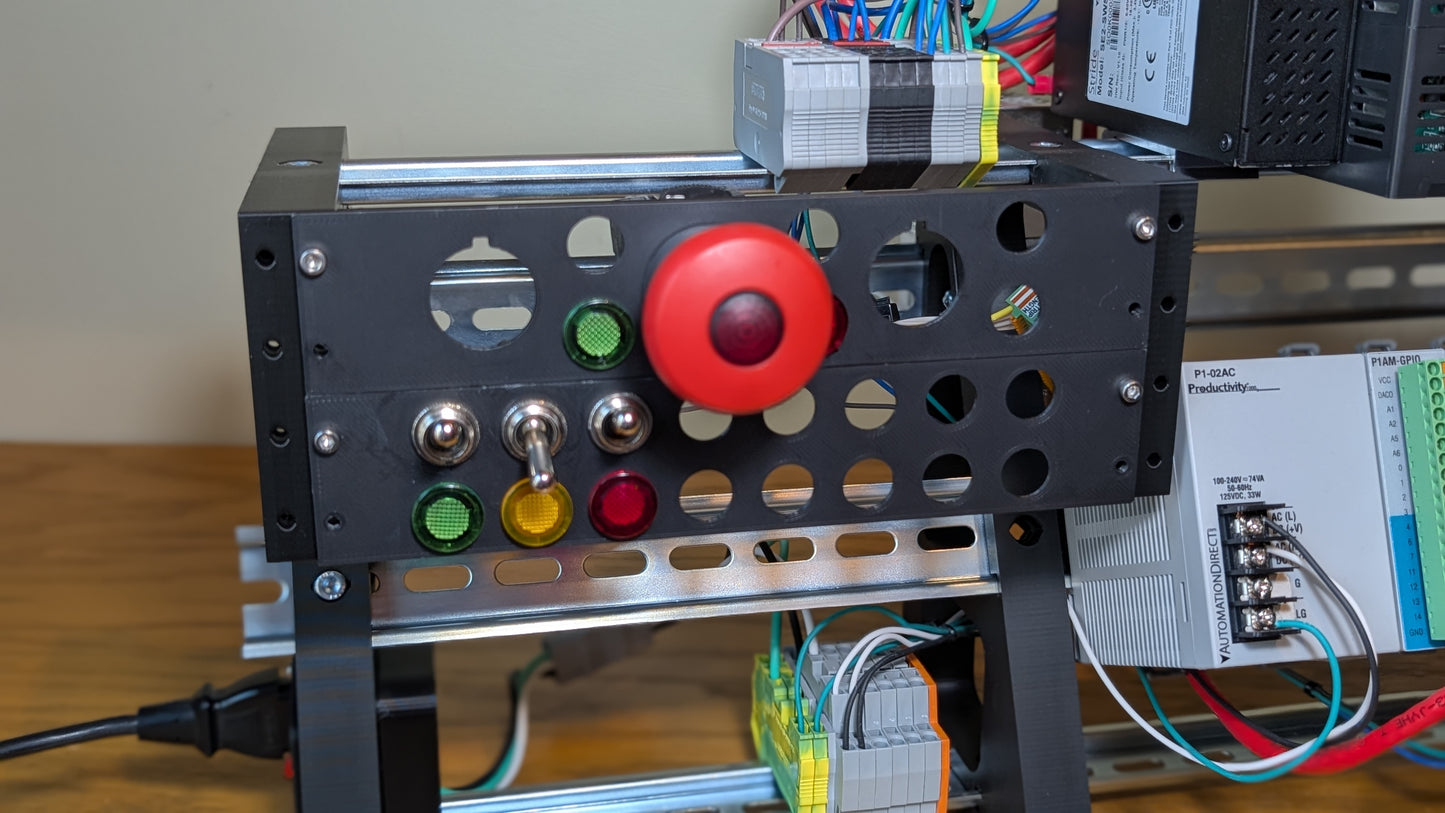 XL DIN Rail Stand and PLC Trainer: Full Powered Kit