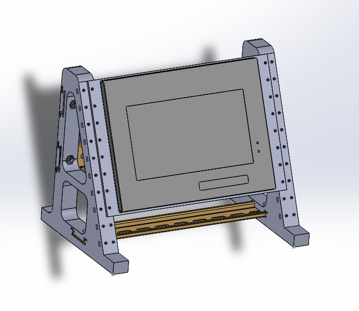 Desktop Operator DIN Rail Stand: 7" HMI Kit