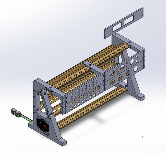 XL DIN Rail Stand and PLC Trainer: Small Powered Kit