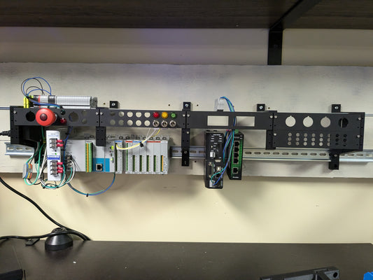 Wall Mounted DIN Rail Stand and PLC Trainer Kit